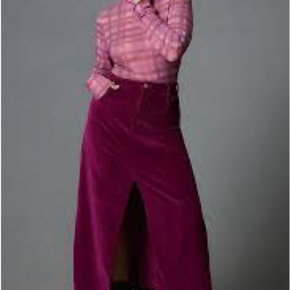 Anthropologie Pilcro Maxi Skirt in Rich Fuchsia